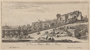 Utsikt över Palazzo Maior i Rom av Israël Silvestre