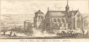 Utsikt över klostret Saint Michel de Tonnerre av Israël Silvestre