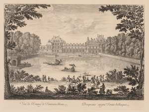 Utsikt över Etang de Fontainebleau, 1666. av Israël Silvestre