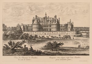 Utsikt över Château de Chambord, från entrésidan av Israël Silvestre