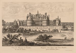 Utsikt över Château de Chambord, från ingångssidan, 1678.