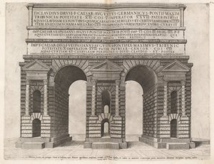 Båge av Claudian akvedukten av Italian 16th Century