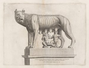 Capitoline Wolf med Romulus och Remus