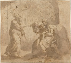 Resten på flykten till Egypten av Italian 16th Century