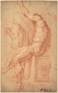 En sittande naken av Italian 17th Century