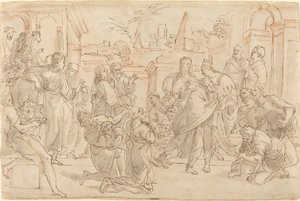 Josef och hans bror i Egypten [verso]