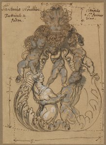 Dörrknacka med Triton, Nereid och Putti av Italian 17th or 18th Century