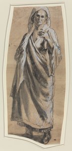 Studie av en stående kvinna av Italian 18th Century