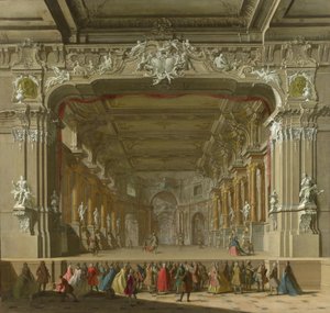 Interiören av en teater, tidigt 1700-tal.