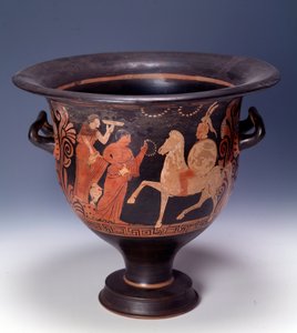 Krater från Cumae som representerar en offerscen (terrakotta, 320-310 f.Kr.)
