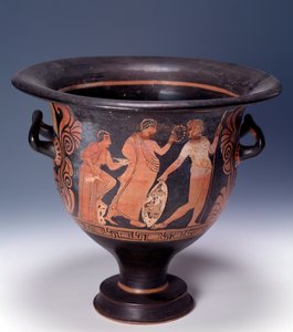 Krater från Cumae som representerar en offerscen (terrakotta, 320-310 f.Kr.)