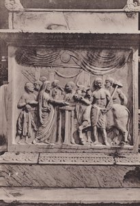 Ara Del Tempio Di Mercurio Di Vespasiano, Altare i Mercurs eller Vespasianus tempel (s/v foto) av Italian Photographer