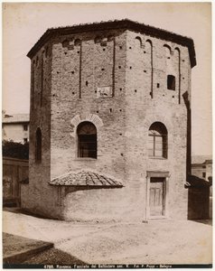 Baptistery of Neon eller Orthodox Baptistery, Ravenna, Emilia-Romagna, Italien, fotografi av Pietro Poppi, Bologna, ca 1900 av Italian Photographer