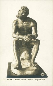 Boxare i vila, Palazzo Massimo alle Terme, Rom (svartvitt foto) av Italian Photographer