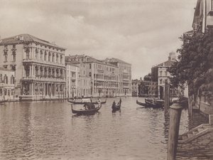 Canal Grande E Palazzo Browning (s/v foto) av Italian Photographer