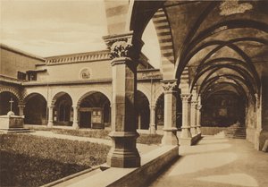 Firenze / Florens: Church of S Maria Novella, The Green Cloister, Fra Giovanni da Carpi (s/v foto) av Italian Photographer