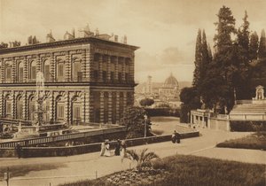 Firenze / Florens: Palazzo Pitti, baksida (s/v foto) av Italian Photographer