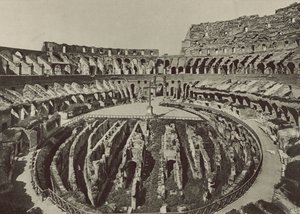 Flavian Amphitheater eller Colosseum med de nya utgrävningarna av Italian Photographer