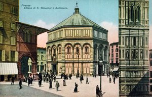 Florens, San Giovanni-kyrkan eller baptisteriet av Italian Photographer