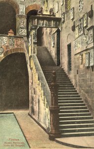 Florens, Italien, Bargello, trappa av Italian Photographer