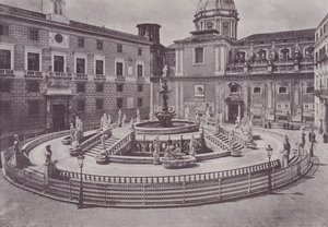 Italien: Palermo, Piazza Pretoria (s/v foto) av Italian Photographer