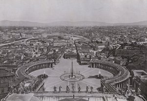 Italien: Rom, panorama taget från kupolen på St Peter