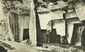 Latomia del Paradiso eller dei Cordari (svartvitt foto) av Italian Photographer