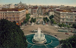 Milano / Milano: Panorama från slottet (färgfoto) av Italian Photographer