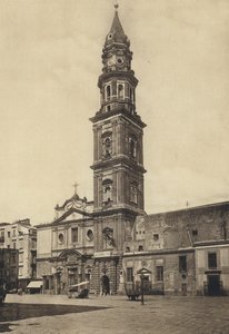 Neapel: Kyrkan och Piazza Del Carmine (s/v foto) av Italian Photographer