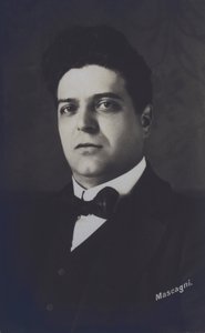 Pietro Mascagni, italiensk kompositör av operan Cavalleria Rusticana (s/v foto) av Italian Photographer