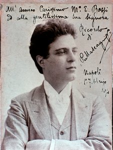 Porträtt av Pietro Mascagni (1863-1945), italiensk kompositör av Italian Photographer