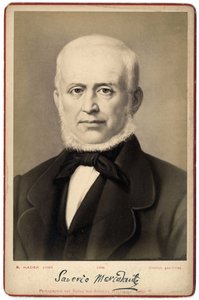 Porträtt av Saverio Mercadante (1795-1870), italiensk kompositör. av Italian Photographer