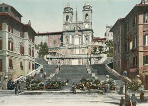 Rom, Spanska trappan (färgfoto) av Italian Photographer