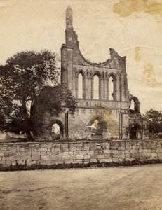 Ruinerna av Byland Abbey, sett från nordväst, Storbritannien, cirka 1890 av Italian Photographer