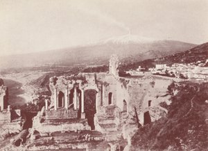 Sicilien: The Greek Theatre, Taormina (s/v-foto) av Italian Photographer