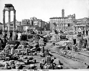 Utsikt över Forum Romanum, c.1890 av Italian Photographer