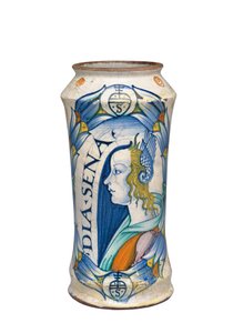 I Deruta Maiolica "Bella Donna" Albarello, c.1510-20 av Italian School