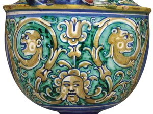 En Deruta maiolica vas med två handtag, ca 1525-50 av Italian School