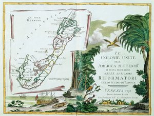 En karta över Bermuda, 1775-85 av Italian School