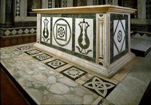 Apsidens altare i marmor (fotografi) av Italian School