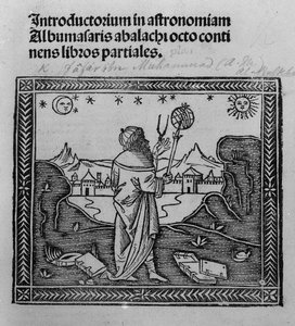 An Astronomer stargazing, från Introductorium in Astronomiam, publicerad i Venedig 1506 av Italian School