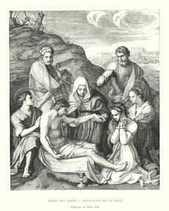 Andre del Sarte, Deposition från korset, Pitti Palace Collection (gravyr) av Italian School