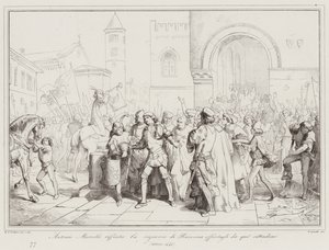 Antonio Marcello vägrar herrskapet över Ravenna som erbjuds honom av dessa medborgare av Italian School