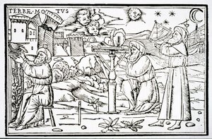 Arabiska astrologer, kopia av en illustration från In Somnium Sciopinis av Macrobius, Venedig 1513, använd i en historia om magi, publicerad i slutet av 1800-talet av Italian School