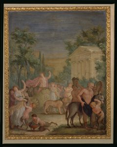Bacchus och Ariadne av Italian School