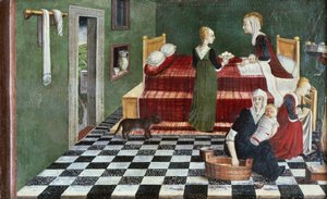 Jungfruns födelse (fack av en predella), Veneto, c.1480 av Italian School