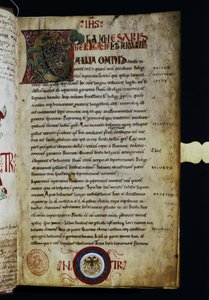 CAESAR Gaius Julius: En sida ur "Commentarii de Bello Gallico". av Italian School
