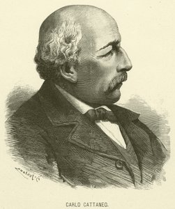 Carlo Cattaneo (gravyr) av Italian School