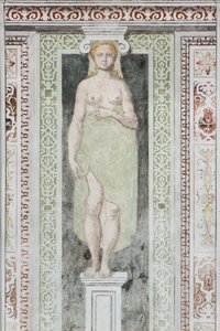 Caryatid (fresk) av Italian School