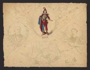 Cassio, från Giuseppe Verdis opera Otello, baserad på William Shakespeares pjäs (färg litho) av Italian School